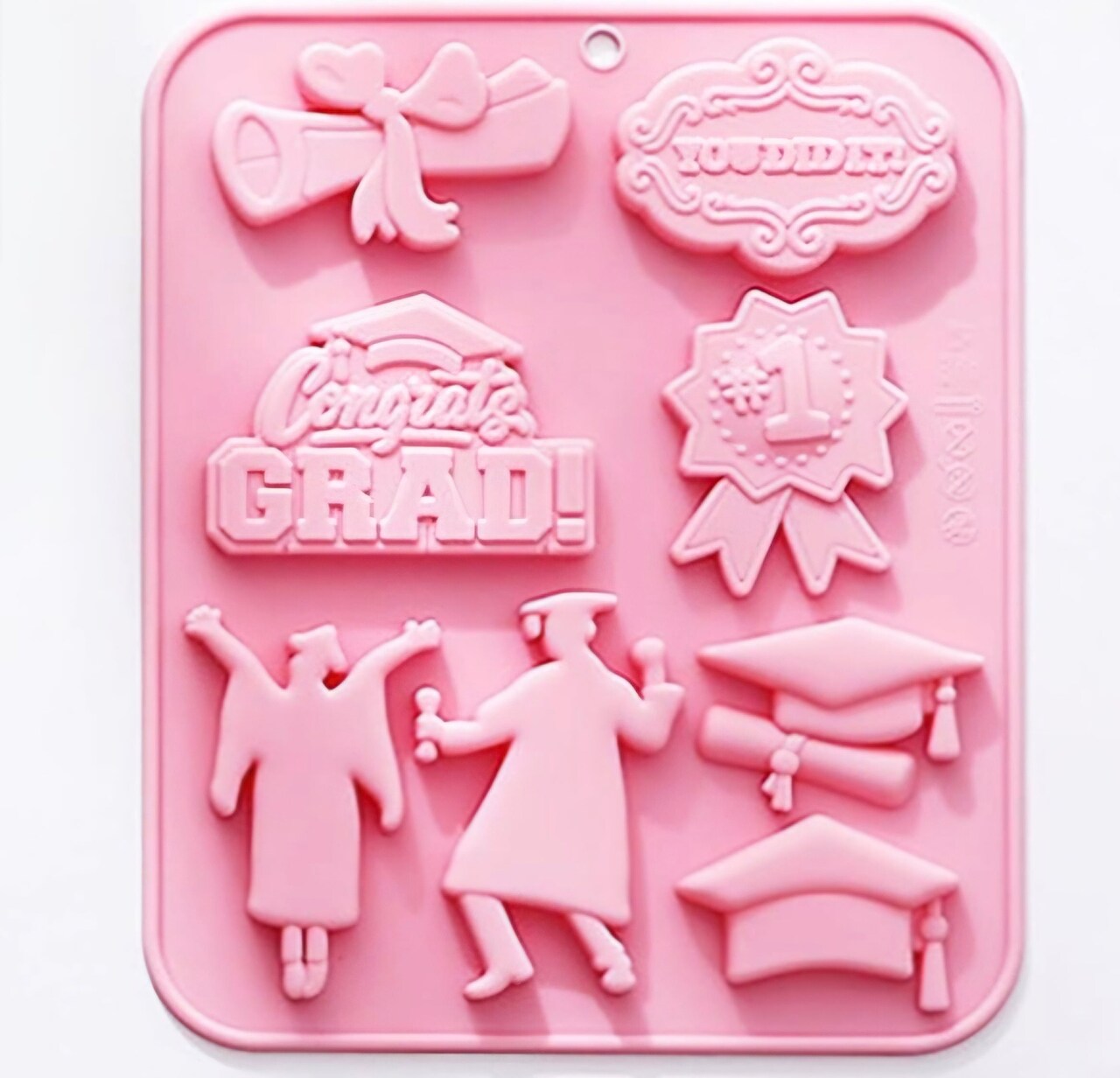 Graduation Silicone Chocolate Mold | Congrats Grad Candy Mold | 8 Cavity
